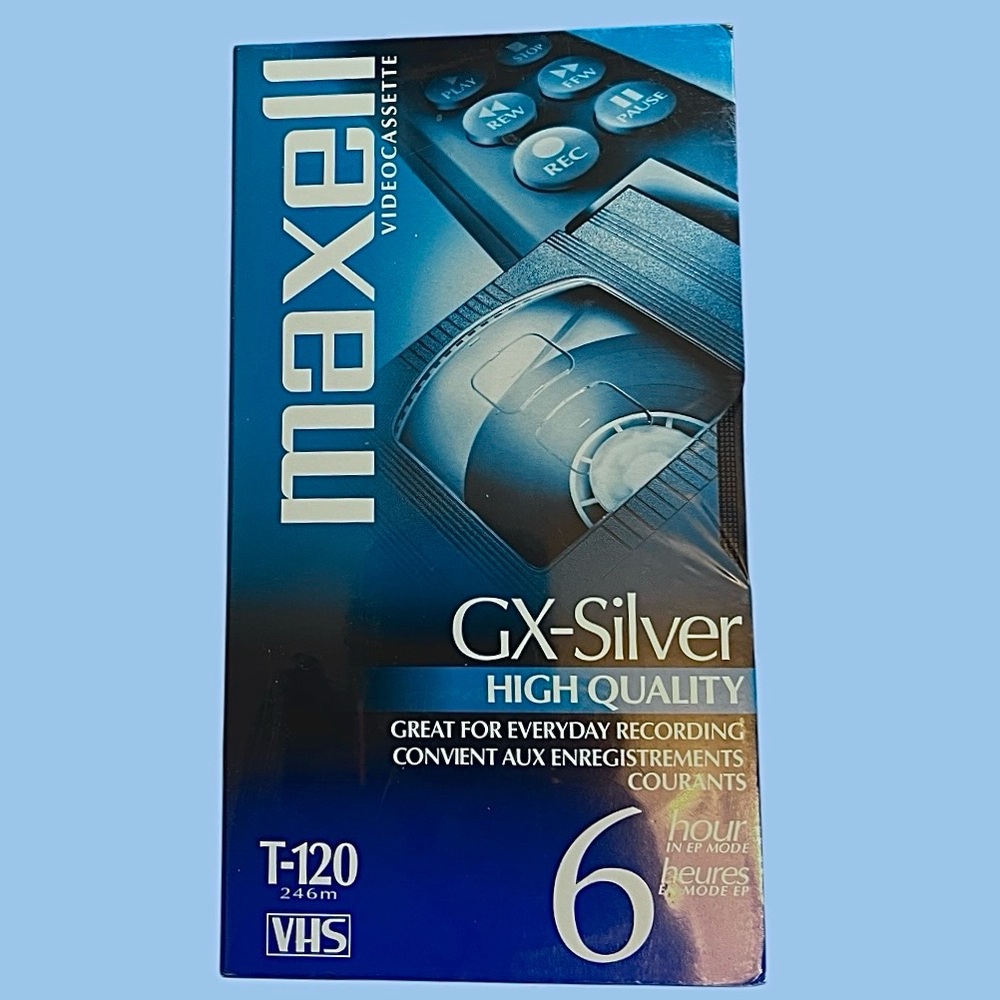 NWT Set of 2 Maxell GX-Silver VHS Tapes High Quality Blank Videocassettes 📼